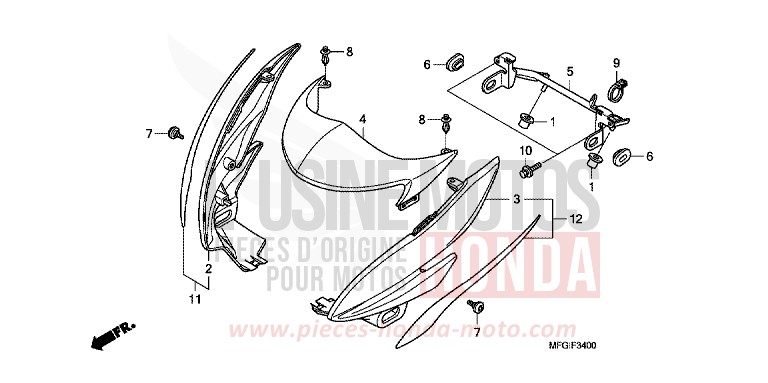 WINDLAUF (1) von Hornet ABS PEARL SIENA RED (R320) von 2010